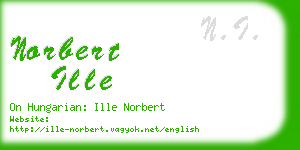 norbert ille business card